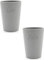 Magu 2 Personalisierte Becher aus Biopolymer (100% Erdölfrei) mit Namen | 2er Set Trinkbecher + Individuelle Namensgravur Zahnputzbecher Natur Design 2 Stück silber