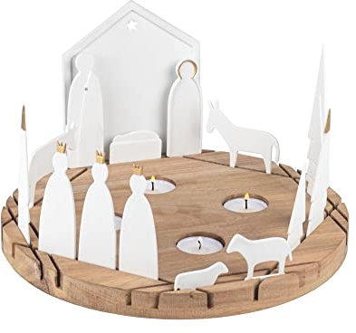 Räder Lichtobjekt rund Krippe D.30cm, H.16cm,16 Teile