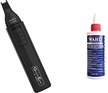 GroomEase by Wahl Ear and Nose Trimmer, Personal Trimmer & Clipper Oil, Blade Oil for Hair Clippers, Beard Trimmers and Shavers, Lubricating Oils for Clippers, Maintenance for Blades, 118.3 ml