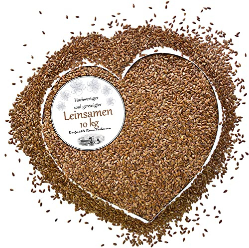 Cereali integrali Naturali di Semi di Lino Cuscini riscaldanti 0,5-30 kg Additivo per mangimi per Cavalli Uccelli Pollame Selection DML, Peso:10 kg