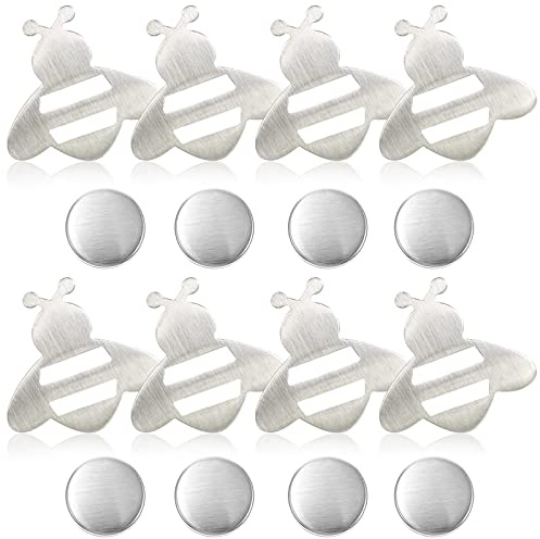 ANROI Pesi magnetici per tovaglia con Decorazioni a Ape, in Acciaio Inox, Ideali per Uso Esterno, fermatovaglia per Giardino, Picnic, Feste, Cucina e Ristorante