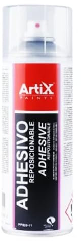 Bricoloco Pegamento en spray removible 400 ml. para adhesivo de montaje de manualidades, cuero, tela, tapicería, modelismo, papel.