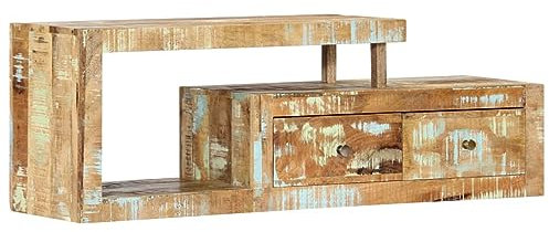 ShGaxin TV-skåp, TV-bord, TV-skåp, TV-bord, vardagsrumsmöbler, vardagsrum TV-möbler, 120 x 30 x 40 cm återvunnet massivt trä