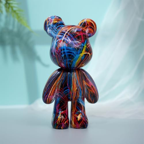 Coniuty Resin Bear Statue Decor for Home, Animal Sculpture Ornament for Indoor Room (Type B)