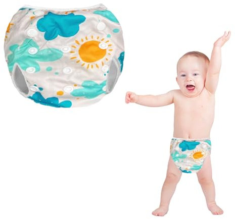 Pannolino da Nuoto, Riutilizzabile Lavabili Pannolini da Nuoto, Pannolino Piscina Costume Neonata per 0-2 Anni, Pannolini Costumino Neonato, Costume da Bagno Regolabile per Bambini 3-15 kg