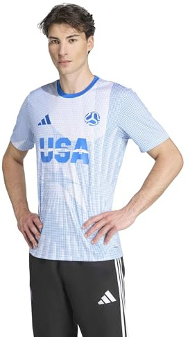 Adidas Men's USA Jersey, White/Glory Blue, Large