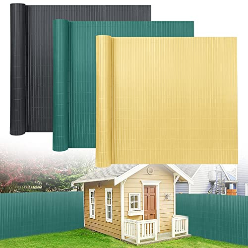 NAIZY Recinzione frangivista in PVC, 160 x 400 cm, protezione da sguardi indiscreti, per giardino, balcone e terrazza, colore verde