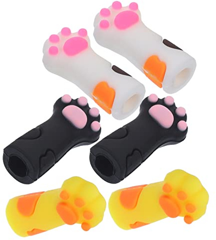 WOFASHPURET 6piezas Unidades Fundas Protectoras De Silicona Para Tijeras De Cutículas Con Diseño De Pata De Gato Cubre Tijeras De Manicura Óxido y Almacenamiento Seguro Flexible y Duradero