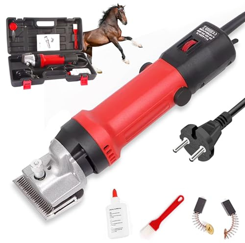 Schermaschine Pferd, Profi Schafschere 220V 690W Elektrische Pferde Shear mit 2800r/min Leistungsstarker Motor 77mm Scheibe Durchmesser Horse Clipper Schermaschine für Pferde