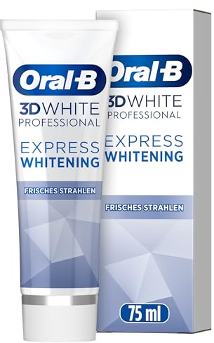 Oral-B 3D White Professional Express Whitening Zahnpasta / Zahncreme / Toothpaste für ein Frisches Strahlen, Zahnaufhellung in kürzester Zeit, Kühle Minze — 1x75ml
