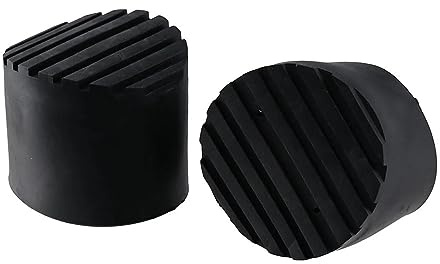 Set di 2 piedini per scala, rotondi, accessori neri, per garage e giardino, 6,4 cm