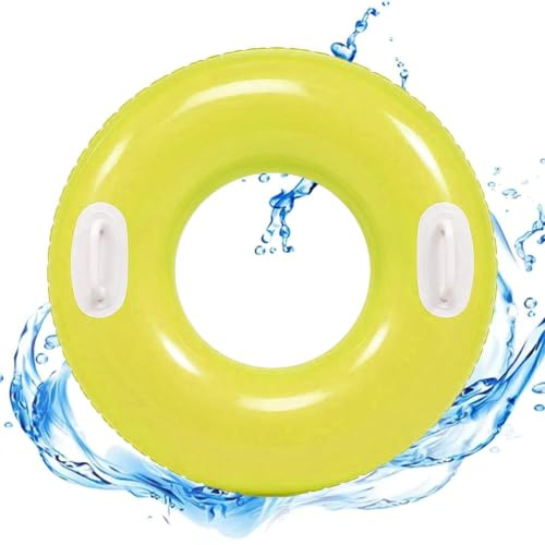 Anello da nuoto gonfiabile con maniglie - Tubo antiribaltamento sotto le ascelle, Galleggiante da piscina portatile | in spiaggia, anelli da nuoto gonfiabili durevoli per acquatico per