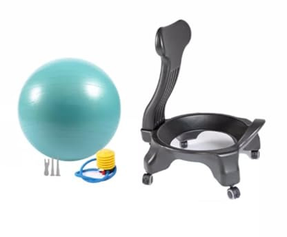 Balance Ball Posture Stol Med 55cm Anti Burst Ball | Träningsboll Explosionssäker sits, 250 kg viktkapacitet for hemmakontor och klassrum