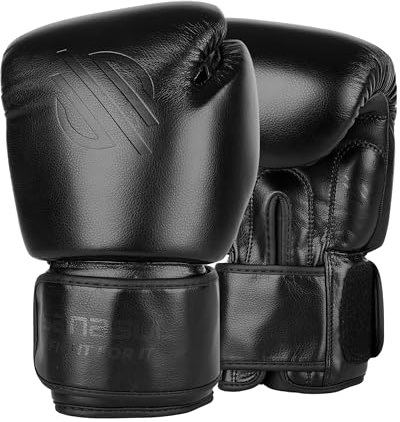 Sanabul Battle Forged Boxing Gloves for Men & Women, Kickboxing MMA, Muay Thai Gloves and Heavy Bag Training Punching & Sparring, Black 12 oz