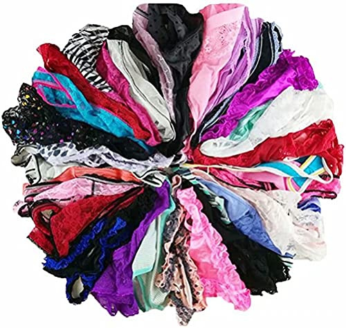 jooniyaa Thongs for Women Variety Pack 20 Pairs – Assorted Lace G-String T-Back Panties, Soft Breathable Underwear(20Pcs,M)
