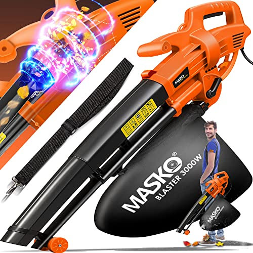 MASKO® Aspirador eléctrico de Hojas 3 en 1, eléctrico 3000W 45 l, triturador de Hojas