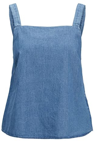 JACK & JONES Damen JJXX JXKENDRA Chambray TOP SN Blouse, Light Blue Denim, L