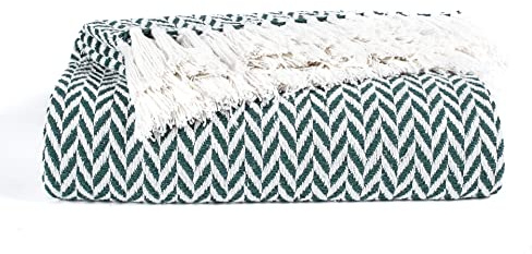 EHC Throws for Sofas Large, Throws for Bed Double Sofa Settee Couch,150 x 200cm, Hunter Green