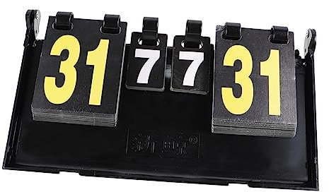 Garneck 1 Stück Anzeigetafel Basketball Anzeigetafel Score Keeper Snooker Anzeigetafel Score Flipper Tischanzeigetafel Anzeigetafel Punkteplatte Schwarzes Gehäuse Aus Kunststoff