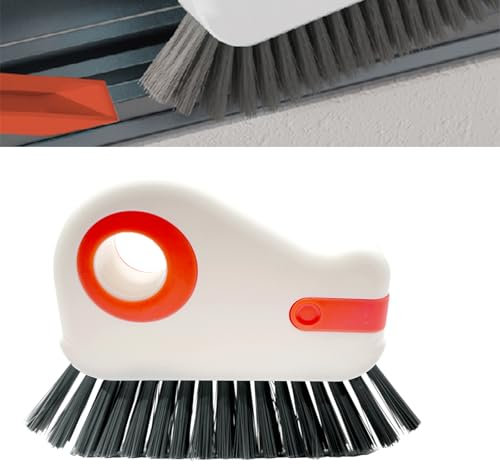 NEERIX Brosse de nettoyage des rainures 2 en 1 - Brosse de nettoyage des fentes pour salle de bain, évier de cuisine, brosse à joints pour le nettoyage des joints dans la salle de bain, les WC, la