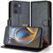Case Collection for Motorola Moto E15 / G05 Case - Leather Folio Flip [Kickstand] Shockproof Cover with [RFID Blocking] Magnetic Wallet for Motorola E15 Phone Case Black