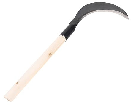 UPKOCH Guadaña De Mano para Jardinería Cuchillo De Césped De Acero Al Manganeso Mango Herramienta De Deshierbe Manual para Césped De Jardinería y Deshierbe