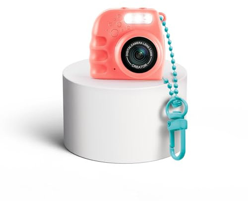 Canal Toys - Photo Creator - Mini Appareil Photo Enfant & Vidéo Numérique - Mini Caméra pour Créer des Souvenirs - Cadeau Enfant 8 Ans + - 14 Filtres – Flash+Micro - Format Voyage - CLK 060 Corail
