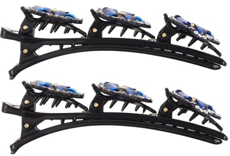 Healvian 2pezzi Fermaglio per Capelli Forma di Fiore Cinque Petali Fermaglio Laterale per Capelli Pietra Artificiale Scintillante per Trecce e Acconciature Raccolte