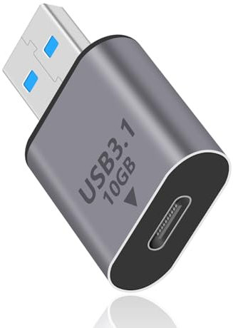 Duttek Adaptateur Femelle USB C vers Mâle USB 10Gbps, Adaptateur USBC vers A OTG Charge Rapide pour iPhone, MacBook, PC, Laptop, Charger, Power (1Pack)