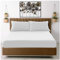 Microfiber Fitted Sheet Double - Plain Bed Sheets - Deep Pocket 10 inch (25cm) - Shrinkage, Fade & Wrinkle Resistant Bottom Sheet, White to Mattress (137x193 cm) - Machine Washable