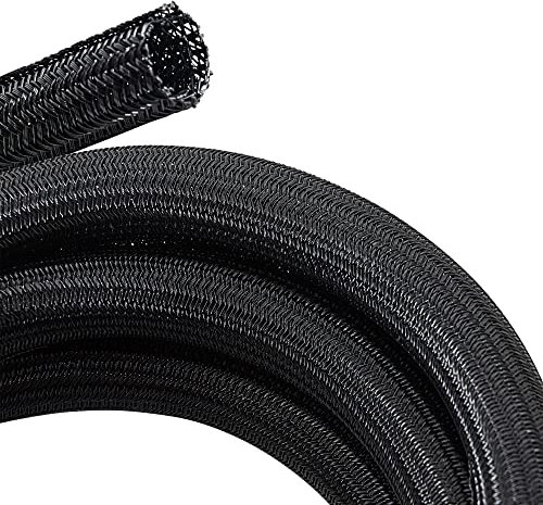 RED WOLF 19mm-3m Kabelschlauch Selbstschließend Schwarz, Gewebter Kabelmantel Anti-Kratzer Kabelstrumpf Für TV Computer Haus Elektrisch Automobil Kabelschutz Flexibel Kabelmanagement Kabel Sleeve