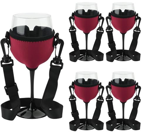 Sprießen 5 Piezas Soporte Copas Colgante, Soporte Para Copas De Vino Para Colgar, Soporte Copas De Vino Portátil, Soporte Ajustable Para De, Oporte Para De Con Cordón