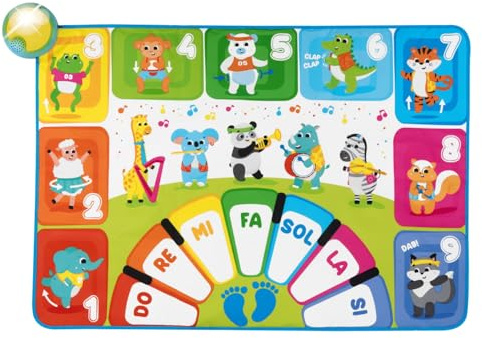 Chicco, Musikalischer Teppich, Freispiel- und Quizmodus, Lichter und Klänge, 90+ Sätze und Lieder, lerne Instrumente und Noten, tanze und singe mit Tieren, Spiele für Kinder 2-5 Jahre.