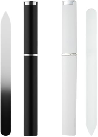 2 Pezzi Lima per Unghie in Vetro, Lime per Unghie Professionale per Limare Levigare Unghie Naturali e in Gel, Limetta Lavabile