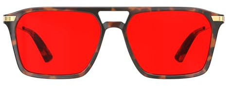 Goiteia Gafas Rojas Bloqueo Luz Azul-Bloqueo el 100% Azul y Verde para Mejorar el Sueño-Revestimientos AR Duales-Alivia Fatiga Ocular