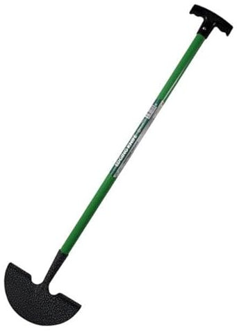 Cuchillo largo de mano para bordes de césped, herramienta de corte de acero al carbono de media luna, 36 pulgadas (92 cm), cortador de pala de borde de jardín, cortador manual de césped, herramienta