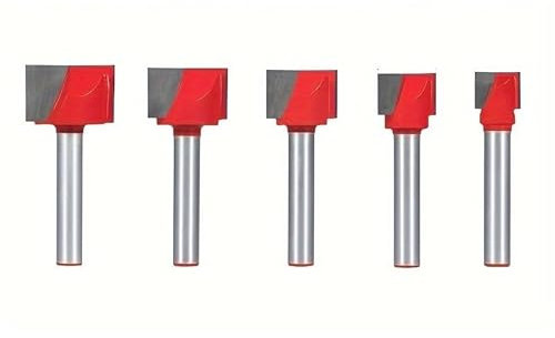 Set da 5 punte for fresa con finitura a filo con gambo da 6 mm for la lavorazione del legno, l'intaglio, la fresatura del controsoffitto e la finitura del bordo del tavolo.