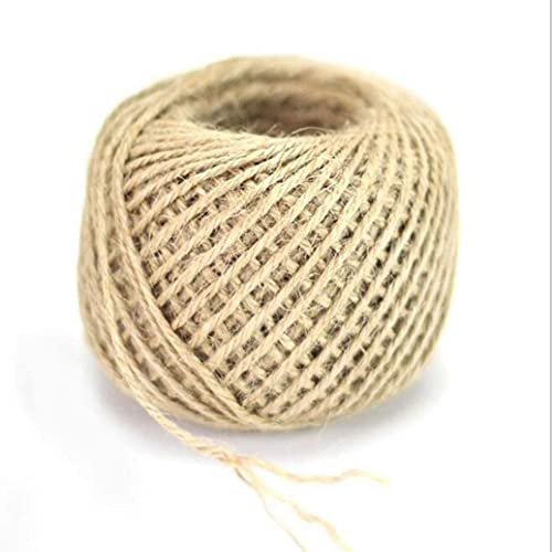 Cuerda, Cordel, Cuerda de Yute, Cuerda de cáñamo Trenzada, Hilo de Yute Resistente for Manualidades, decoración, Envoltura de Regalos, 200 m, marrón, 3 mm