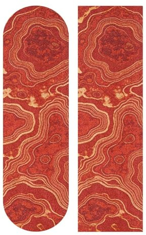 voucong Nastro antiscivolo per skateboard con pittura ad olio rosso felicità, nastro antiscivolo per scooter, 83 x 23 cm