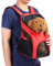 Haustier Rucksack Verstellbare Haustiertasche Out Hunde Rucksäcke Faltbarer Haustiertragetasche mit Belüftet Mesh für Hunde und Katzen, 25 x 30 x 35cm(Rot)