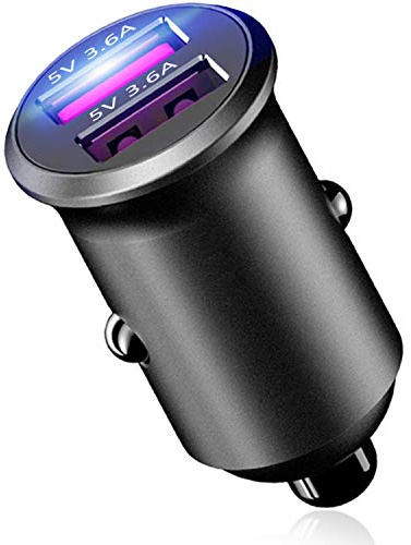 Zigarettenanzünder USB Ladegerät DUAL QC3.0 36W 7.2A 12V USB Adapter Auto Ladegerät SCHNELLLADUNG METALL KLEIN für iPhone 12 11 X Samsung S20 S10 S9