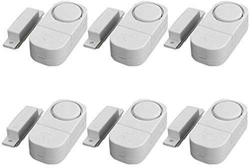 ETbotu Système d'alarme de sécurité sans fil pour porte et fenêtre - Facile à installer - Piles gratuites (lot de 6)
