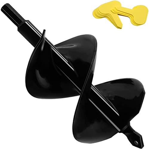 BOSUGE Punta da Trapano a coclea da Giardino per piantare Φ80mm Lunghezza 180mm Piantare piantatrici a bulbo a coclea Foro Scavatore di bulbi a coclea per Fiori Fioriera a coclea da Giardino Punta