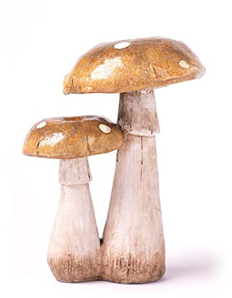 SEINHIJO Setas Escultura Decorativa Modern Figura Estatua Jardín Regalo Interior Salon Arte Resina Decoración del Hogar 18cm