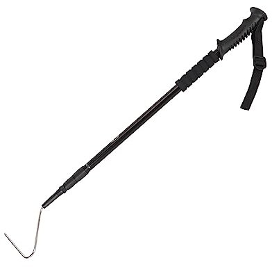 Bewinner Ausziehbarer Schlangenhaken aus Edelstahl, Tragbarer Schlangenhaken, Reptilienfänger, Klapperschlangengreifer, Greifwerkzeug, Einziehbarer Reptilienhaken Zum Fangen von