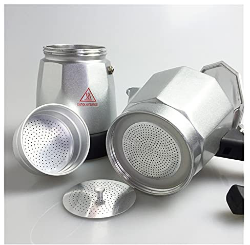 VVHUDA Cafetera eléctrica de 6 tazas/300ml, cafetera de Material de aluminio, cafetera Moka, cafetera Mocha v60, filtro de café, cafetera Espresso para el hogar y la Oficina small gift
