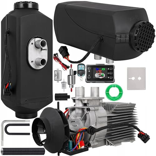 Dieselheizung 24V 5KW, Ölheizung mit Fernbedienung - Air Diesel Luftheizung mit LCD Anzeige, Standheizung für Auto, Luftheizer RV Boote LKW KFZ PKW Wohnmobil Bus
