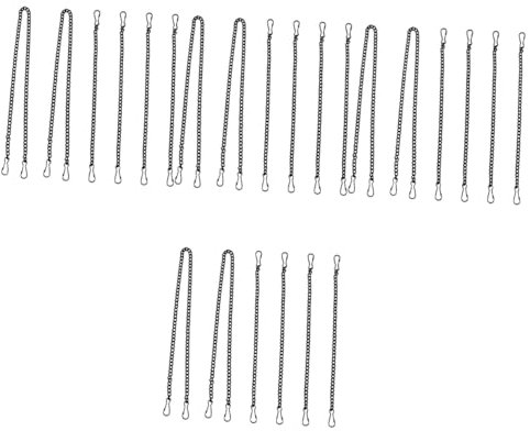 NUOBESTY Metal Hanging Chains with Hooks for Plants Signs Posters Photos Adjustable Length Indoor Outdoor Decor 6 Pieces