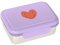 LÄSSIG Kinder Brotdose Edelstahl Lunchbox Frühstücksbox Nachhaltig Kindergarten Schule/Lunchbox Stainless Steel Little Gang Heart lilac