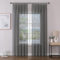 Joydeco 2er Set H225 x B140 cm Grau Vorhänge für Schienensystem Transparent Vorhang Lang Gardinen mit Kräuselband Polyester Curtains Schlafzimmer